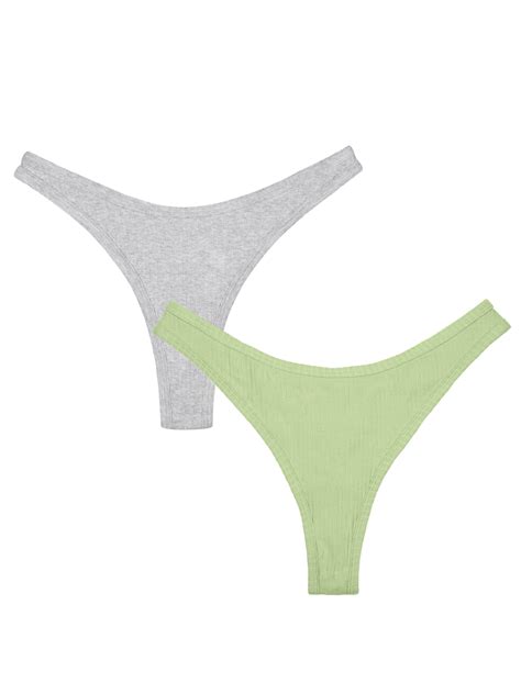 smart sexy|Smart & Sexy Women's Comfort Cotton Rib High Leg Thong, 2 .